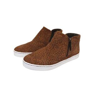 Collection By Clarks Pawley Adwin Leopard Print Side Zip Ankle Shoes Sz 10